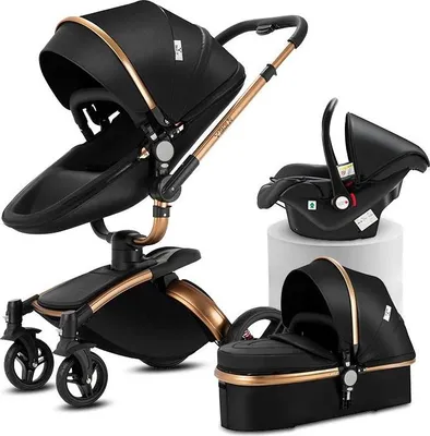Produktbild von Babysystem, 3-in-1 Design, Robuste Bauweise, HR002-Schwarz-T