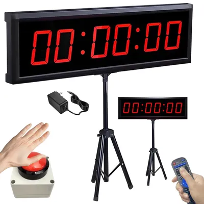 Zdjęcie produktu dla Timer odliczający 1,8 cala - cyfrowy stoper - pilot zdalnego sterowania - zegar 12/24 godziny