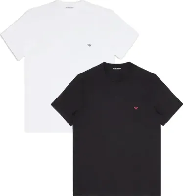 Produktbild von EMPORIO ARMANI Herren T-Shirt 2er Pack Kurzarm Rundhals Reine Baumwolle Art. EM000391 AF10800, XXL, Cotone 100%