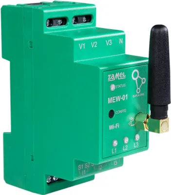 Zdjęcie produktu dla 3-fazowy monitor energii WI-FI z przewodem neutralnym MEW-01 Zamel