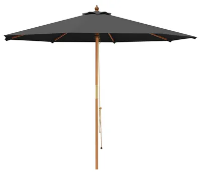 Imagen del producto de vidaXL Sombrilla para jardín, diámetro 300 x 248 cm, madera de eucalipto maciza