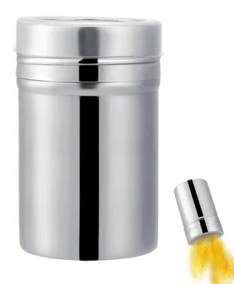 Image de Saupoudreuse en acier inoxydable avec couvercle, 6,5 × 10 cm