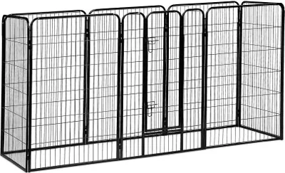 Image de relaxdays 10025124_61 relaxdays Welpenauslauf Größe XXL schwarz 76,5 x 235,0 x 120,0 cm