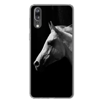 Produktbild von MuchoWow® Handyhülle Schutzhülle Hülle für Huawei P20 Pferde - Tiere - Porträt Silikon Softcase Handy Hülle