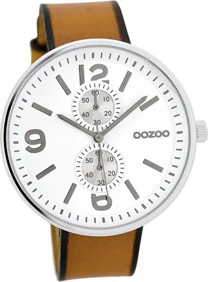 Produktbild von Oozoo Leder Herren Uhr matt Analog Quarzuhr Armband braun Timepieces D2UOC7075A
