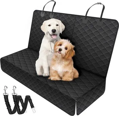 Produktbild von Hundedecke für Rücksitz, wasserdicht, kratzfest, elastisch, schwarz