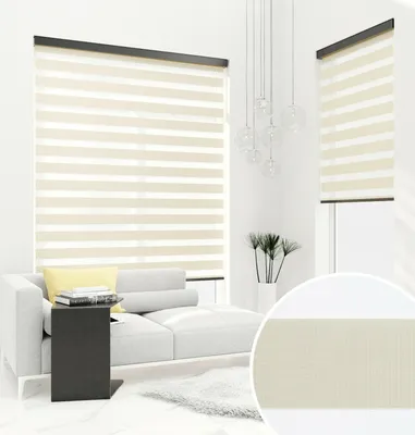 Produktbild von PREMIUM DOPPELROLLO BH12 CREME mit Alu Kassette (120x150 cm, Kassettenfarbe: silber matt)