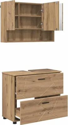 Produktbild von vidaXL Badezimmermöbel-Set 2 Stk. Artisan-Eiche 76,5 x 35 x 64 cm