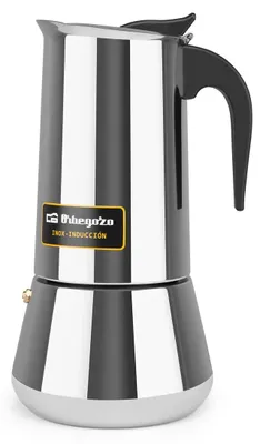 Zdjęcie produktu dla Orbegozo KFI 1260, Kawiarka moka, Czarny, Stal nierdzewna, Stal nierdzewna, 12 kub., 1 szt.