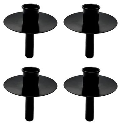 Produktbild von 4 Stück Kerzenhalter aus Metall für Flaschen in Schwarz