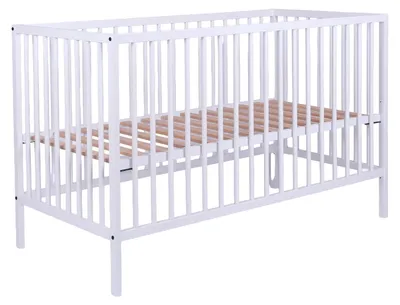 Produktbild von Europe Baby Solid Beech Babybett - 60 x 120 cm - Weiß