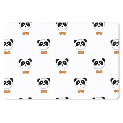 Produktbild von MuchoWow® Mauspad Mousepad Panda - Schwarz - Weiß - Muster 27x18 cm - Mousepads - Maus Mat - Pad - Mausunterlage - Büroartikel - Desk Matten