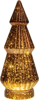 Productafbeelding van Boompje glas LED 23,5x10 cm brons Anna's Collection