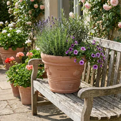 Produktbild von Teramico "Festonato" Terracotta Topf Frostfest 30cm
