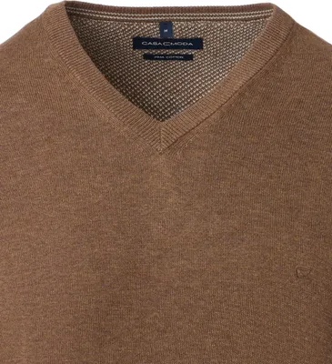 Produktbild von Casamoda - Herren Pullover mit V-Ausschnitt in verschiedenen Farben (004430), Größe:M, Farbe:Braun (679)