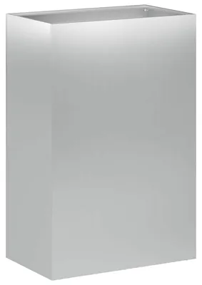 Immagine prodotto di Vaso da fiori in acciaio zincato argentato, 50x40x75 cm