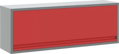 Immagine prodotto di vidaXL Armadio per attrezzi con magazzino Rosso e grigio 100 x 25 x 35 cm