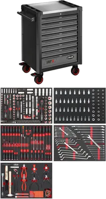 Produktbild von VIGOR Werkstattwagen Series L mit Sortiment V4560-X 344-teilig