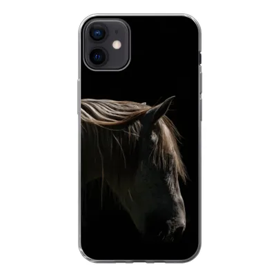 Produktbild von MuchoWow® Handyhülle Schutzhülle Hülle für iPhone 12 mini Pferd - Tiere - Weiß Silikon Softcase Handy Hülle - Bild