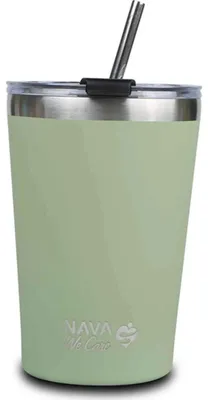 Imagen del producto de Taza térmica de viaje, 450 ml, color verde
