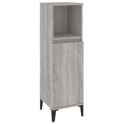 Produktbild von vidaXL Badschrank Grau Sonoma 30x30x100 cm Holzwerkstoff