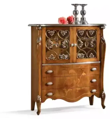 Produktbild von Luxus Vitrine Braun Möbel Wohnzimmer Design Klassischе Schrank Neu
