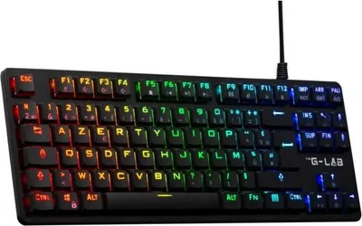 Image de Clavier Gamer Mécanique TKL The G-Lab KEYZ PLATI. TKL, Switch Rouge Low Profile, RGB, Noir