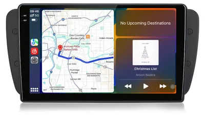 Imagen del producto de Reproductor de audio para automóvil de 9.5 pulgadas con pantalla QLED 2K, compatible con Seat Ibiza IV 6J (2009-2013), con CarPlay y Android Auto inalámbricos, GPS, navegación, 4G, Wi-Fi, 6GB de RAM y 128GB de almacenamiento
