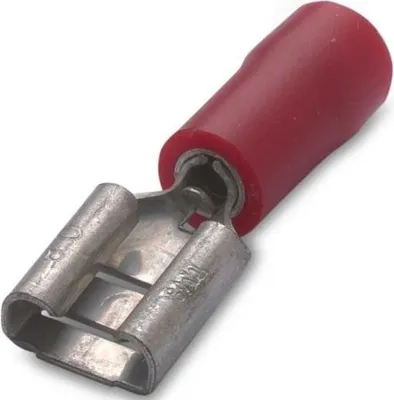 Produktbild von Isoliertes Hülsenende Rot 1,5-6,3/0,8 (25 Stk) 0,25-1,5Mmm2 - Bebm00190S2