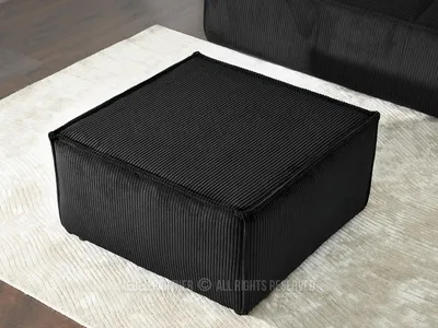 Obrázok produktu pre Čalúnený taburet GERALD - čierny