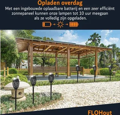 Obrázek produktu pro Zahradní lampa – 8 kusů – vodotěsná – výška 53 cm – venkovní osvětlení