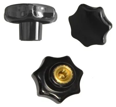 Produktbild von 50 Stück Sterngriffmutter - M4 Ø 25 mm DIN6336 K - Messinggewinde