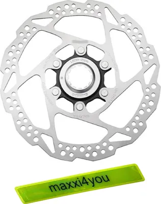 Immagine prodotto di Offerta Set / Shimano 180 mm disco freno per bicicletta SM-RT54 in argento/nero incl. nastro riflettente maxxi4you