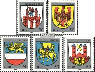 Produktbild von Briefmarken DDR 1985 Mi 2934-2938 (kompl.Ausg.) FDC Stadtwappen (III)