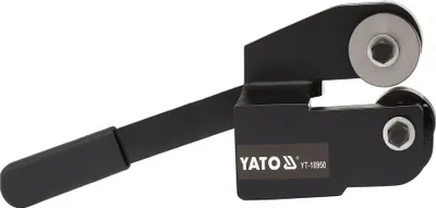 Immagine prodotto di YATO Taglierina a rullo 120 mm - Taglierina di precisione a leva per acciaio/alluminio, tagli dritti e curvi, montaggio su banco di lavoro