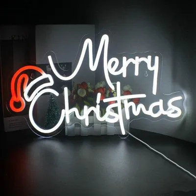 Immagine prodotto di Decorazione natalizia in acrilico da parete con luci al neon per la cameretta dei bambini o per il negozio
