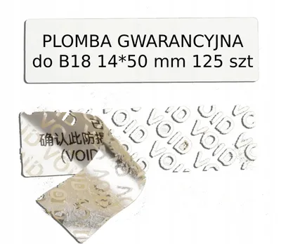 Zdjęcie produktu dla EDIBAZZAR | Naklejka zabezpieczająca plomba gwarancyjna 14x50 mm (125 szt.)