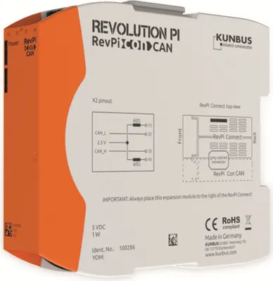 Produktbild von Erweiterungsmodul KUNBUS RevPi Con CAN