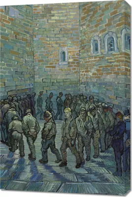 Zdjęcie produktu dla Obraz 60x90cm Prisoners Exercising, Van Gogh Vintage do Salonu
