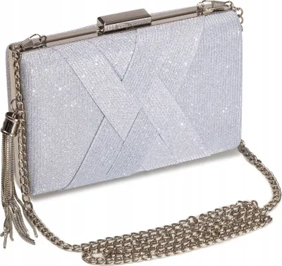 Produktbild von Damentasche, Abendtaschen, Clutch Mit Silberkette