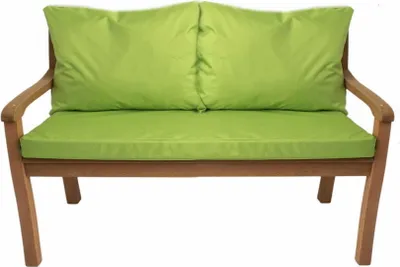Produktbild von Gartenkissen Set lindgrün – 110x60 + 2x50x56 cm – Für Gartensofa – Weiche Auflagen für Rattan/Polyrattan – Abnehmbare Bezüge