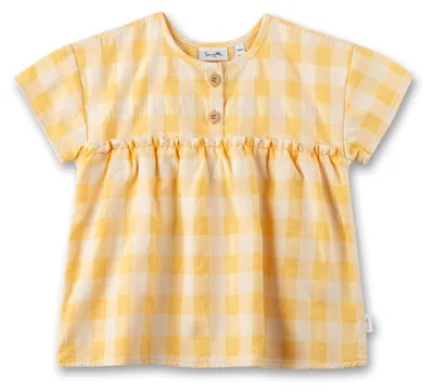 Produktbild von Sanetta Pure Mädchen-Bluse kurzarm gelb kariert 122