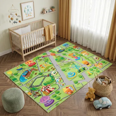 Image de TAPISO KIDS : Tapis pour enfants, antidérapant, OEKO-TEX, dimensions 140 x 200 cm