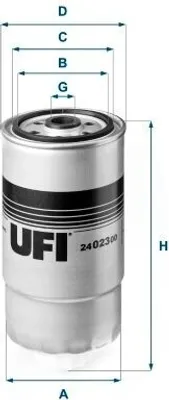 Produktbild von Kraftstofffilter UFI 24.023.00 Anschraubfilter