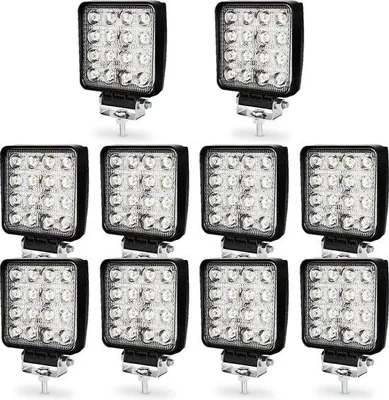 Productafbeelding van LED-werkverlichting, 48W, 12V/24V, IP67, waterdicht, geschikt voor off-road voertuigen, tractoren, auto's, graafmachines, SUV's, UTV's en ATV's