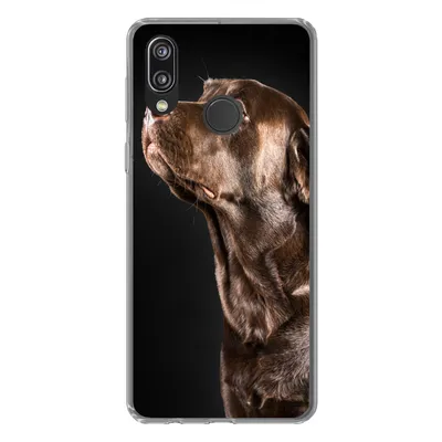 Produktbild von MuchoWow® Handyhülle Schutzhülle Hülle für Huawei P20 Lite (2020) Hund - Braun - Porträt Silikon Softcase Handy Hülle - Kartenhalter