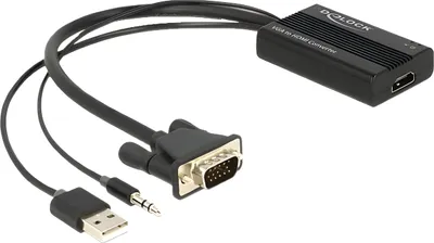 Immagine prodotto di DELOCK VGA Adapter D-Sub15 +Audio -> HDMI A St/Bu