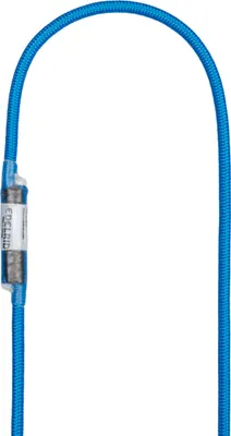 HMPE Cord Sling 6mm von Edelrid; blauer Klettergurt mit transparentem Schutz.