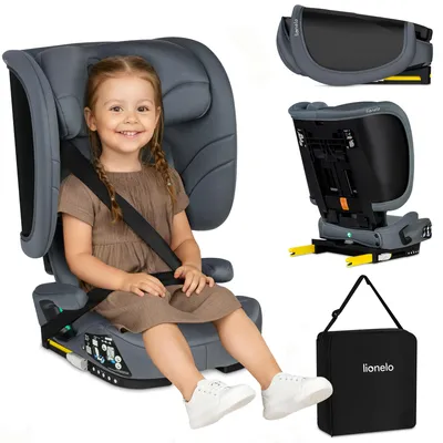 Image de Siège enfant Lionelo Orin i-Size, siège enfant de voyage avec 14 positions de réglage de l'appui-tête et du dossier Gris