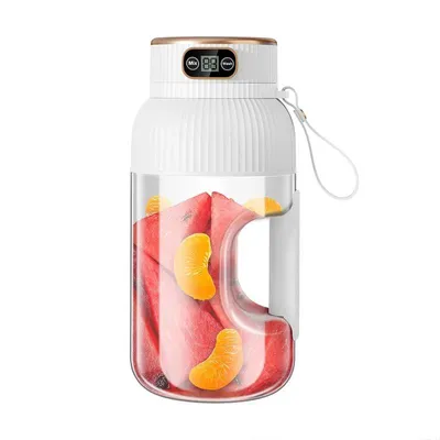 Produktbild von Mini Standmixer 1000ml für Smoothies & Saft – USB Aufladbar, 12000-15000 U/min, Tragbar – Weiß